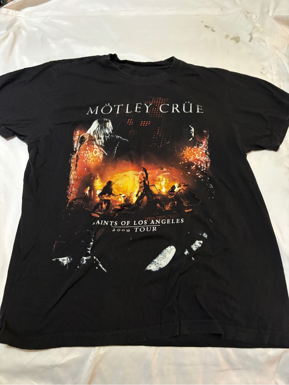 Motley Crue Saints of Los Angeles 2009 Tour Black Graphic Tee